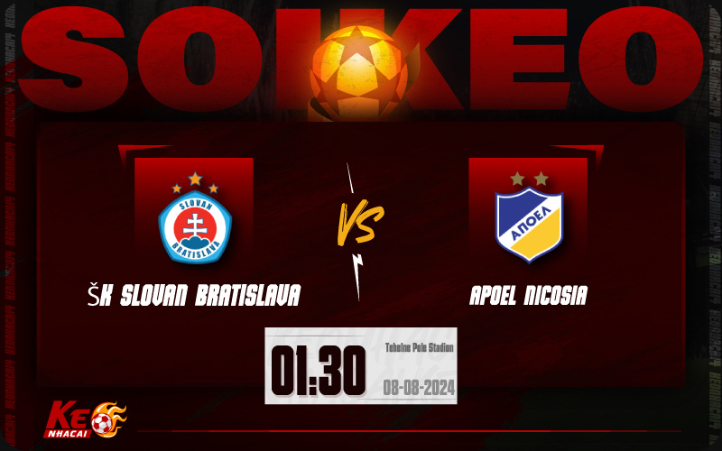 Soi kèo Slovan vs APOEL 01h30 ngày 08/8/2024